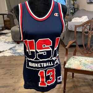 Champion USA Navy Basketball Jersey